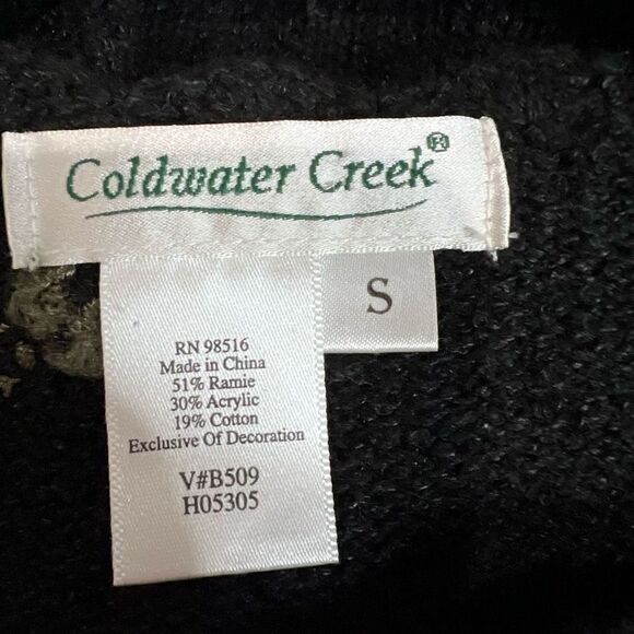 Vintage Coldwater Creek Heavily Floral Embroidered Button Up Cardigan - Picture 7 of 7